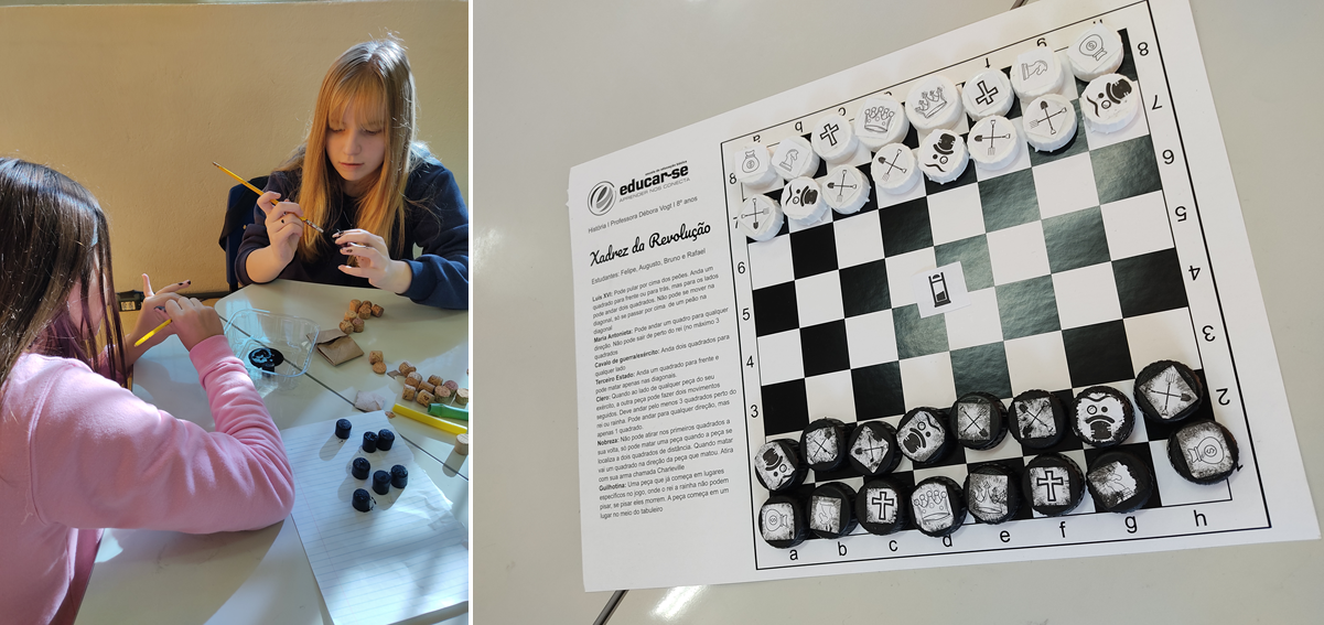 Oitavo ano desenvolve xadrez da Revolução Francesa
